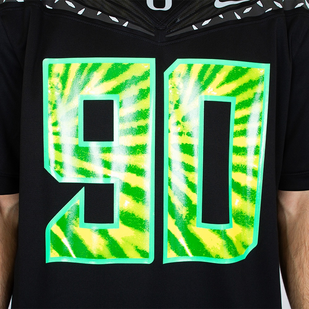 Ducks Spirit, Nike, Black, Jerseys, Polyester, Men, Unisex, Football, Game Day, Tonal Wings, Diamond Plate, #90, 1013628